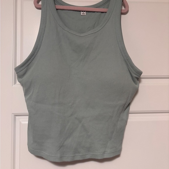 Uniqlo Women's Ribbed Tank Top - Soft Green - Picture 1 of 3